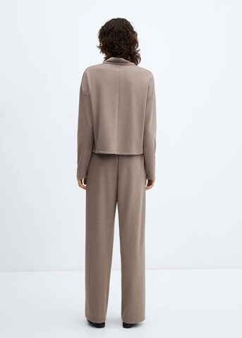 MANGO Wide leg Pants 'Bruni' in Brown