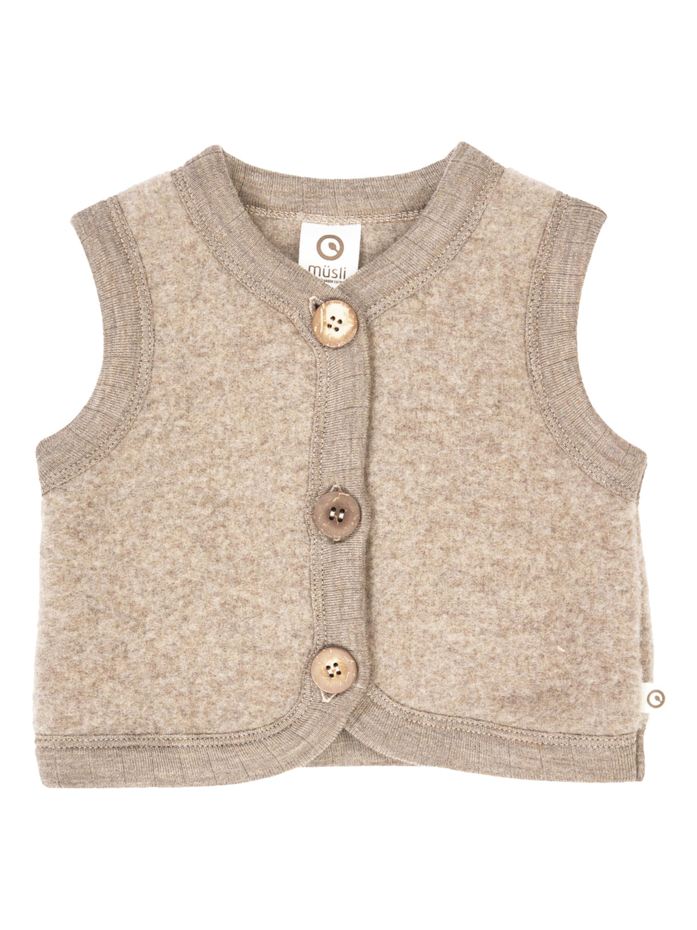 Gilet Müsli by GREEN COTTON en beige : devant