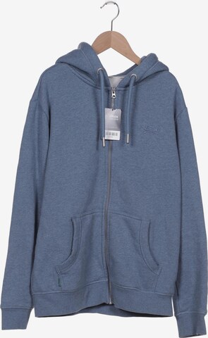Superdry Sweatshirt & Zip-Up Hoodie in XXXL in Blue: front