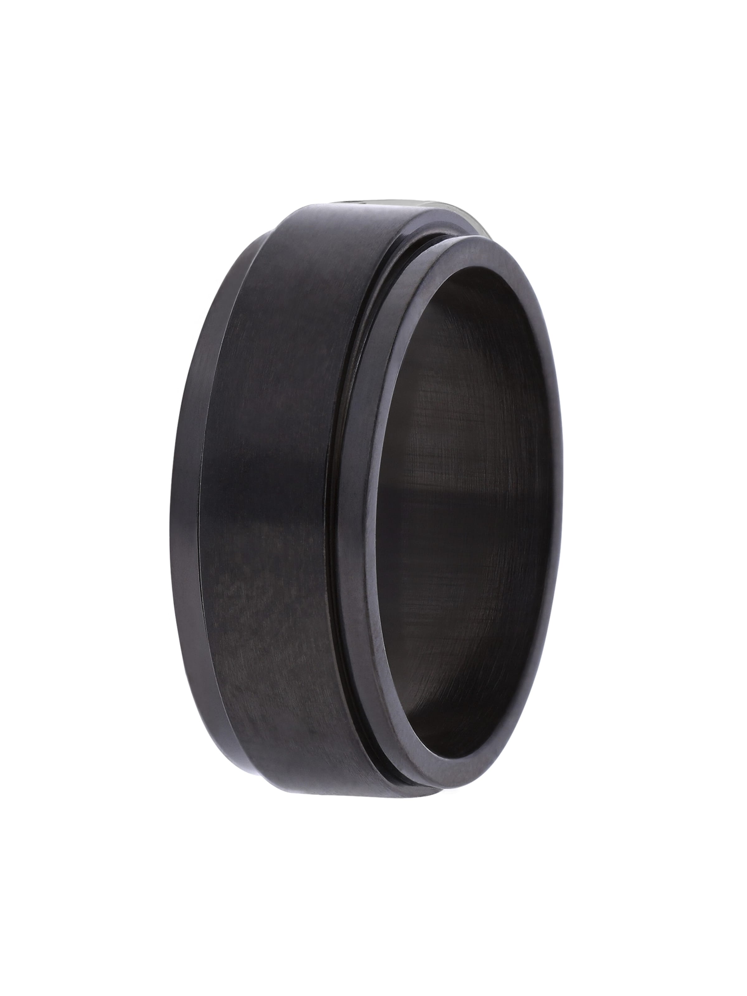 Lucardi Ring in Schwarz: Vorderseite