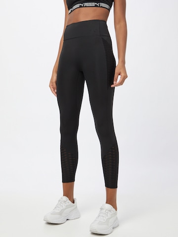 Skinny Pantaloni sport 'Forever' de la PUMA pe negru: față