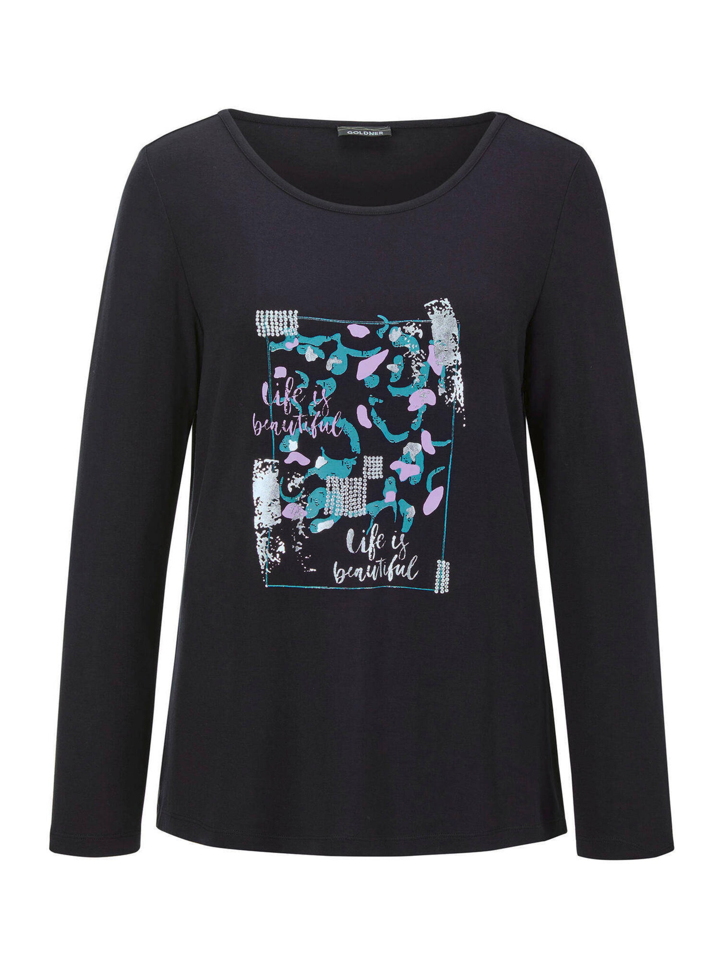 Goldner T-shirt en mélange de couleurs / noir, Vue avec produit