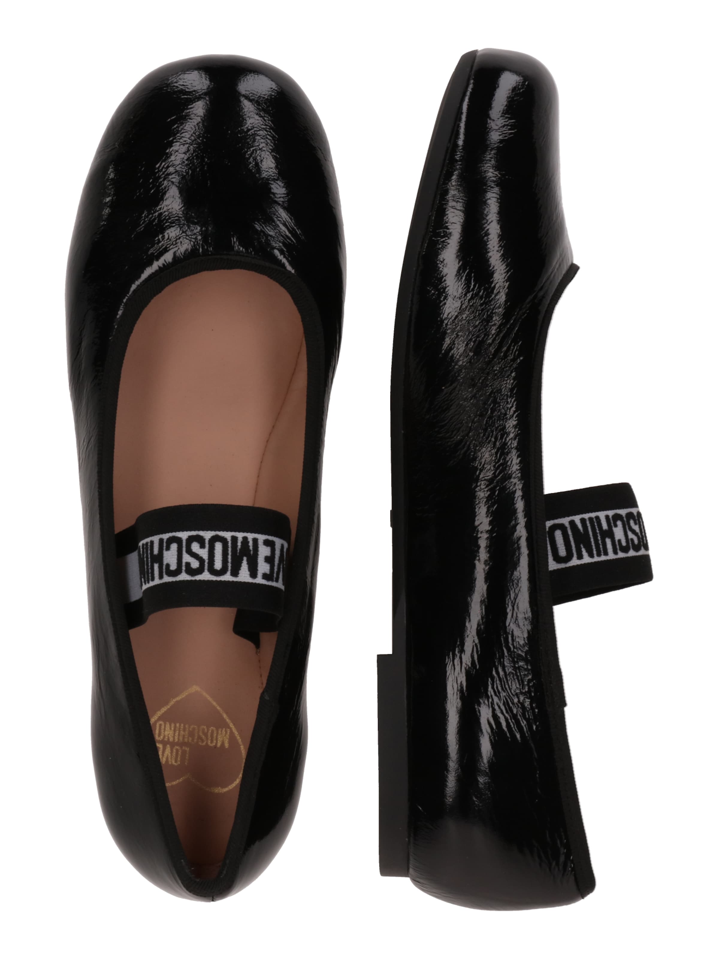 Love Moschino Балетки с ремешком в Черный