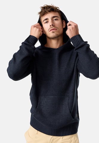 INDICODE JEANS Sweater ' Ledger ' in Blue: front