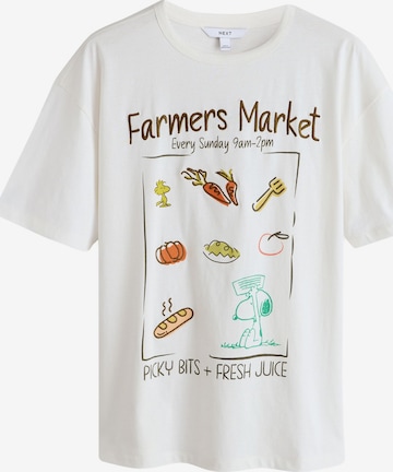 Tricou de la Next pe alb: față
