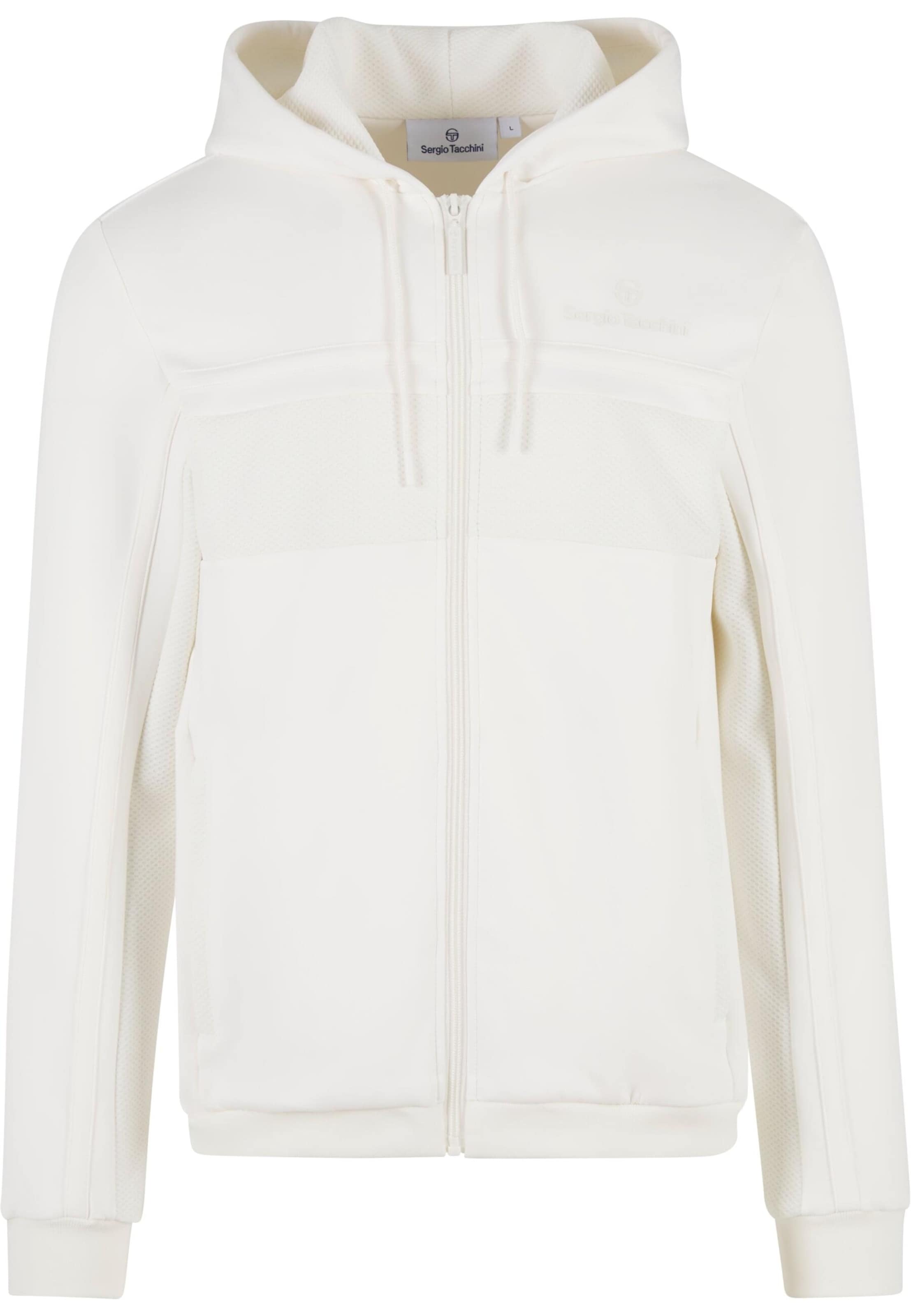 Sergio Tacchini - Casaco em moletão 'Majong' em branco: frente