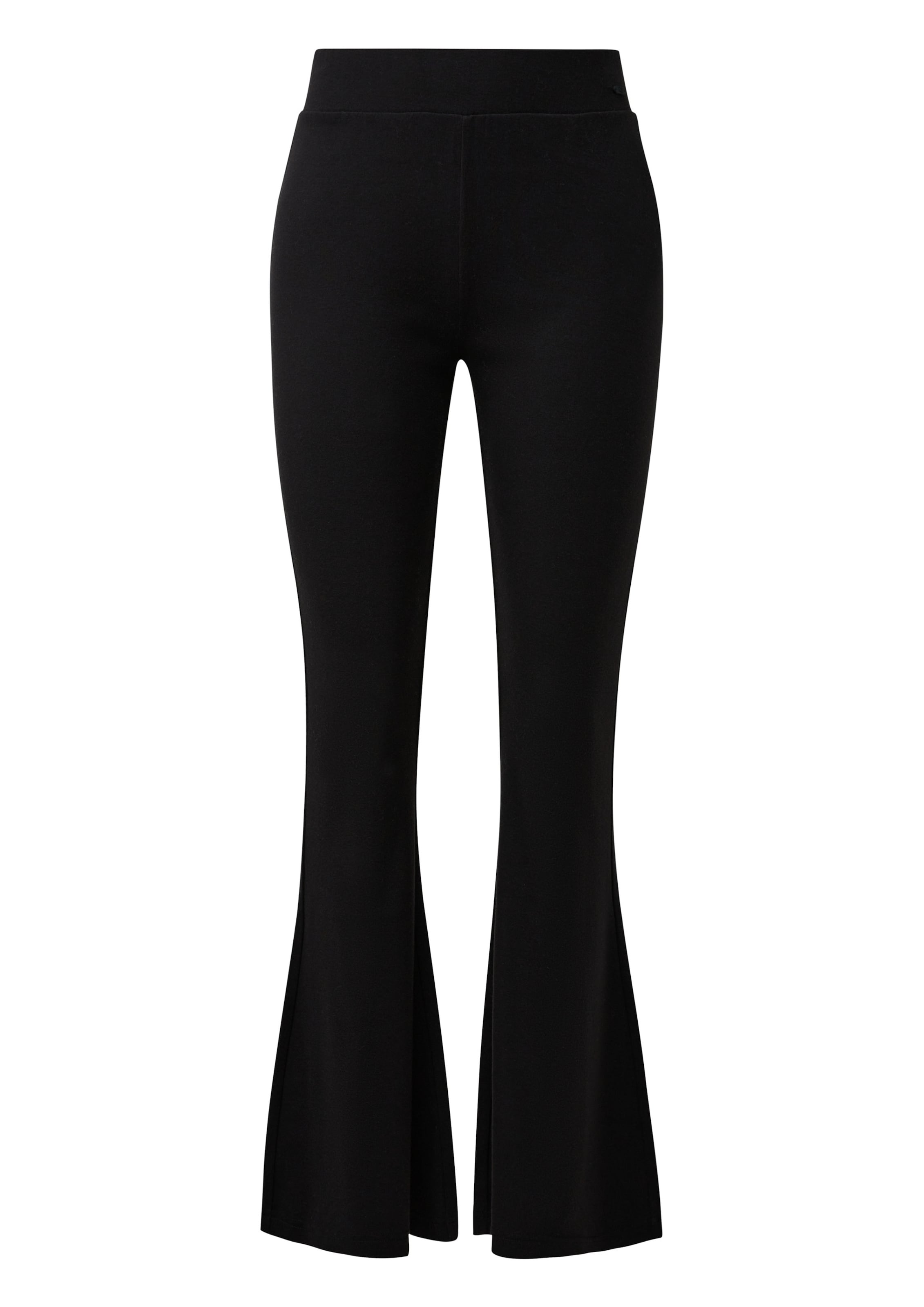 évasé Pantalon QS en noir : devant