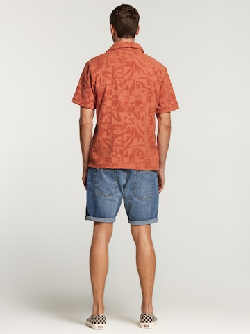 Shiwi Comfort fit Button Up Shirt 'TOWELING' in Orange