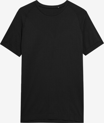 4F - Camiseta funcional en negro: frente