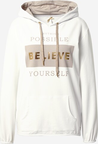 Key Largo Sweatshirt 'POSSIBLE' in White: front