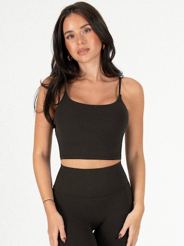 Antheia Bustier Sport bh 'Sports Bra Espresso' in Bruin: voorkant