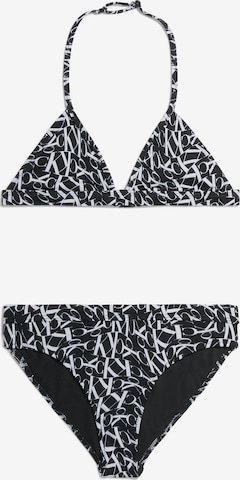 Calvin Klein Swimwear Triangel Bikini in Zwart: voorkant