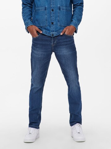 Only & Sons Baggy Jeans 'LOOM' in Blauw: voorkant