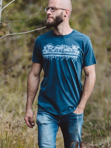 Life-Tree Shirt 'Fairwear Organic  Mirror' in Blue