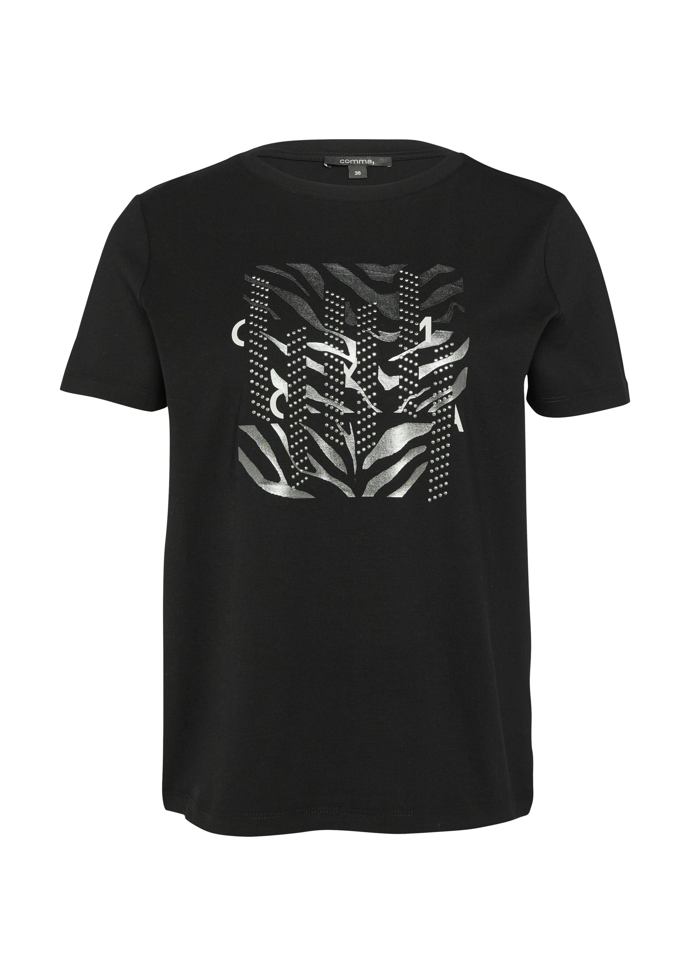 COMMA Shirt in Zwart: voorkant