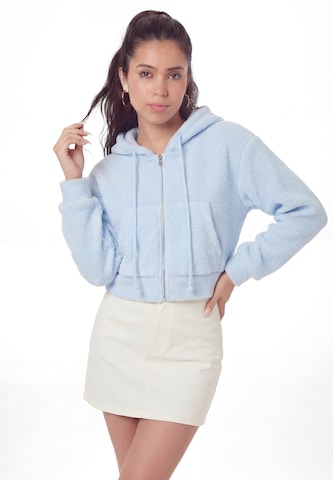 MIMO Sweatvest 'Back to School' in Blauw: voorkant