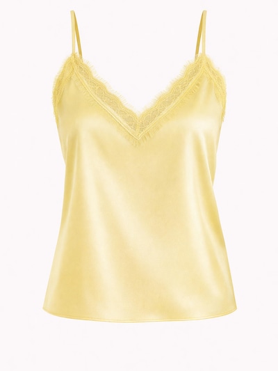 Worldclassca Top 'Spaghetti Lace Trim Top'‌‌‌‌‌‌‌ in pastellgelb, Produktansicht