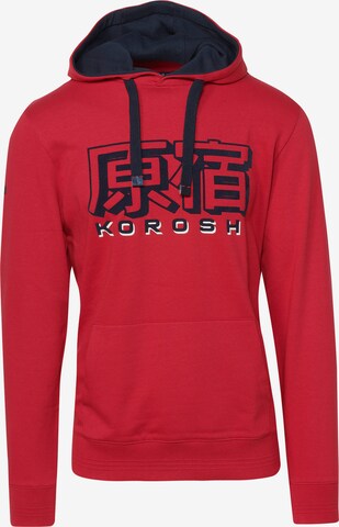 Sweat-shirt KOROSHI en rouge : devant