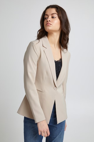 ICHI Blazer in Beige: front