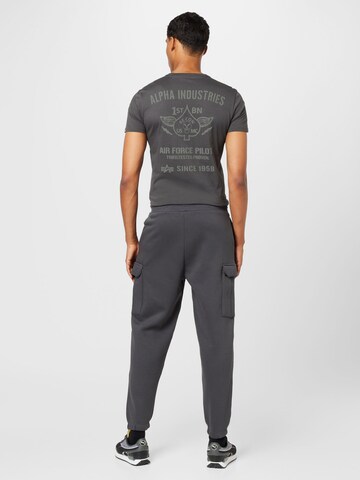 ALPHA INDUSTRIES Tapered Cargo trousers in Grey