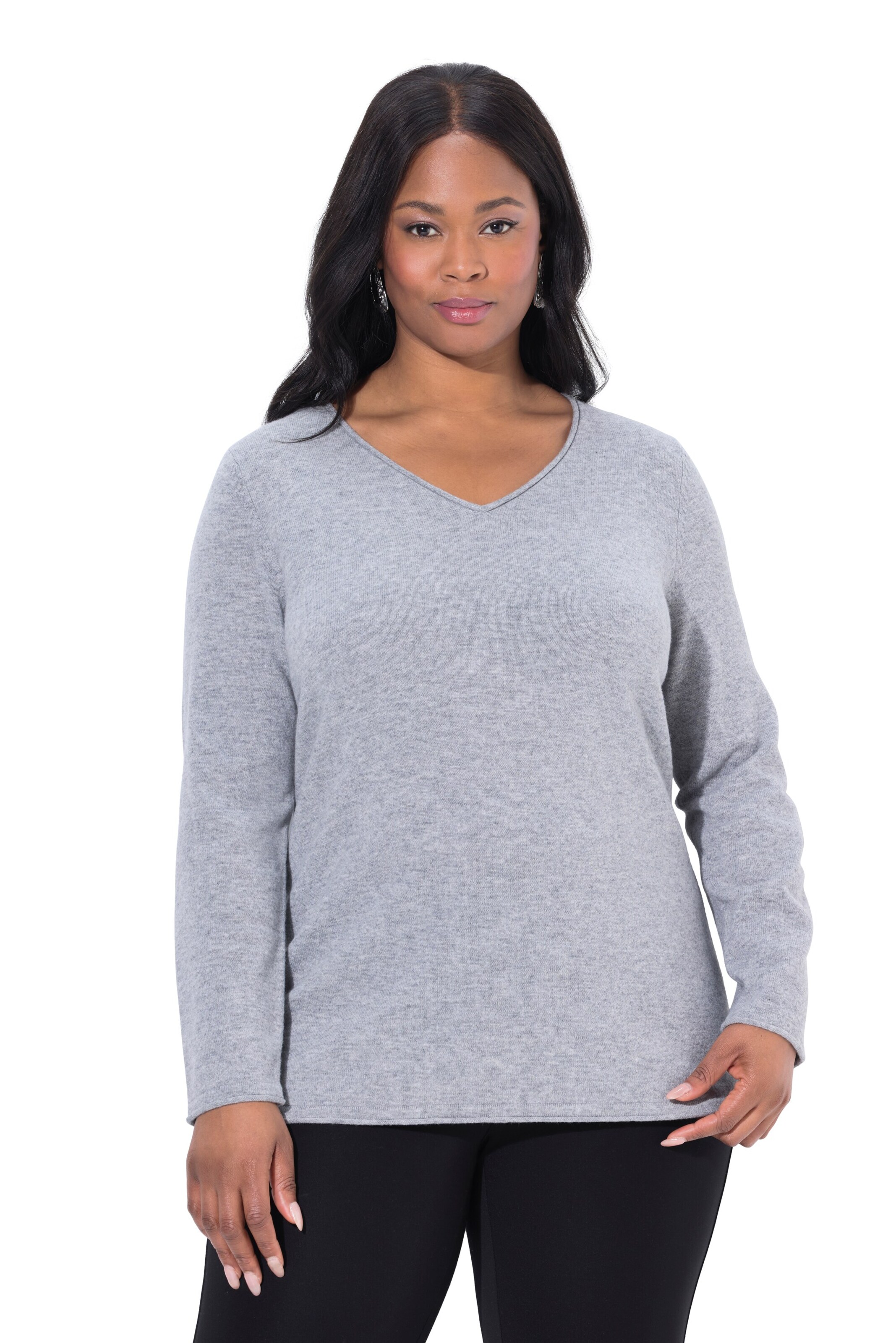 Ulla Popken Pullover in Grau: Vorderseite