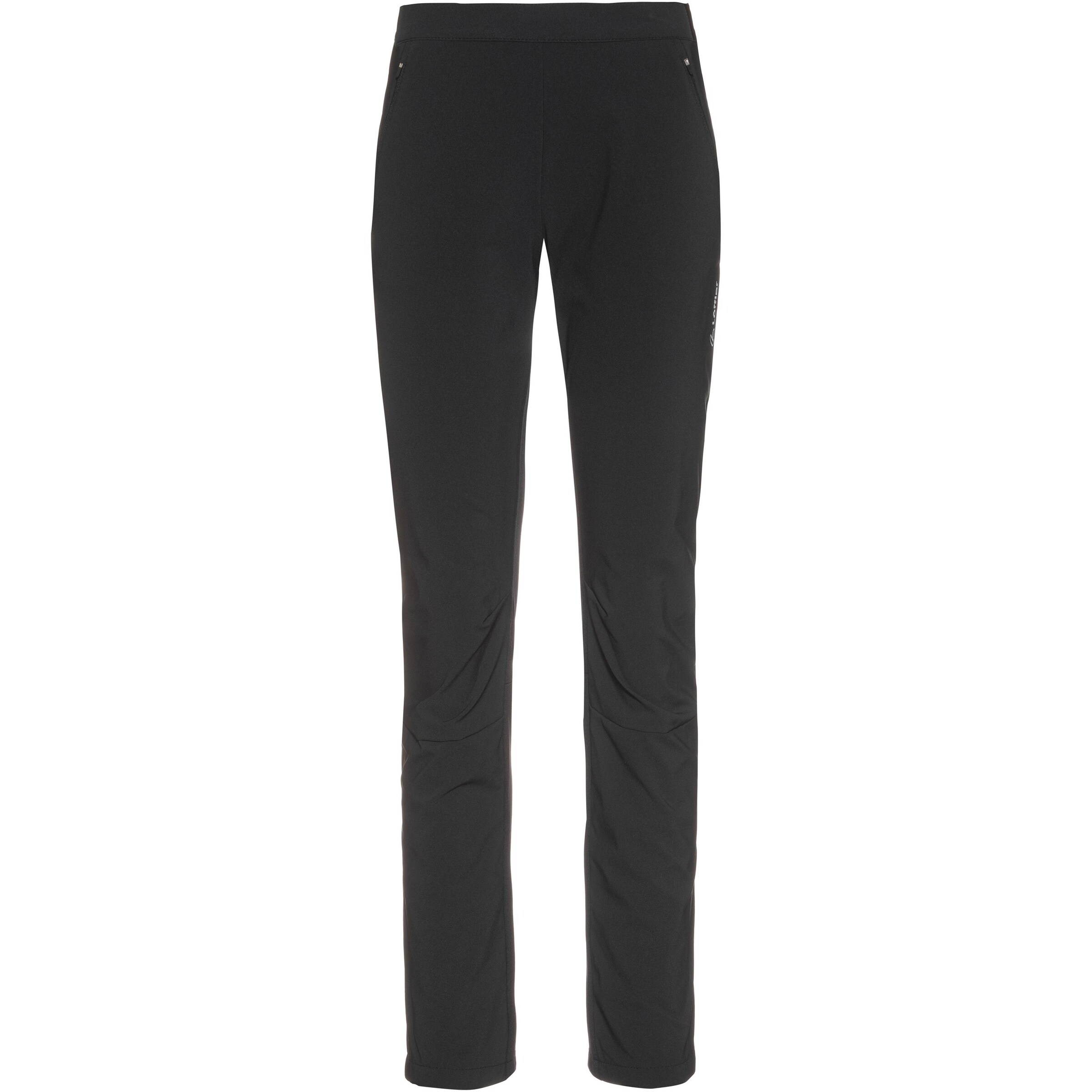 Löffler Regular Workout Pants in Black: front