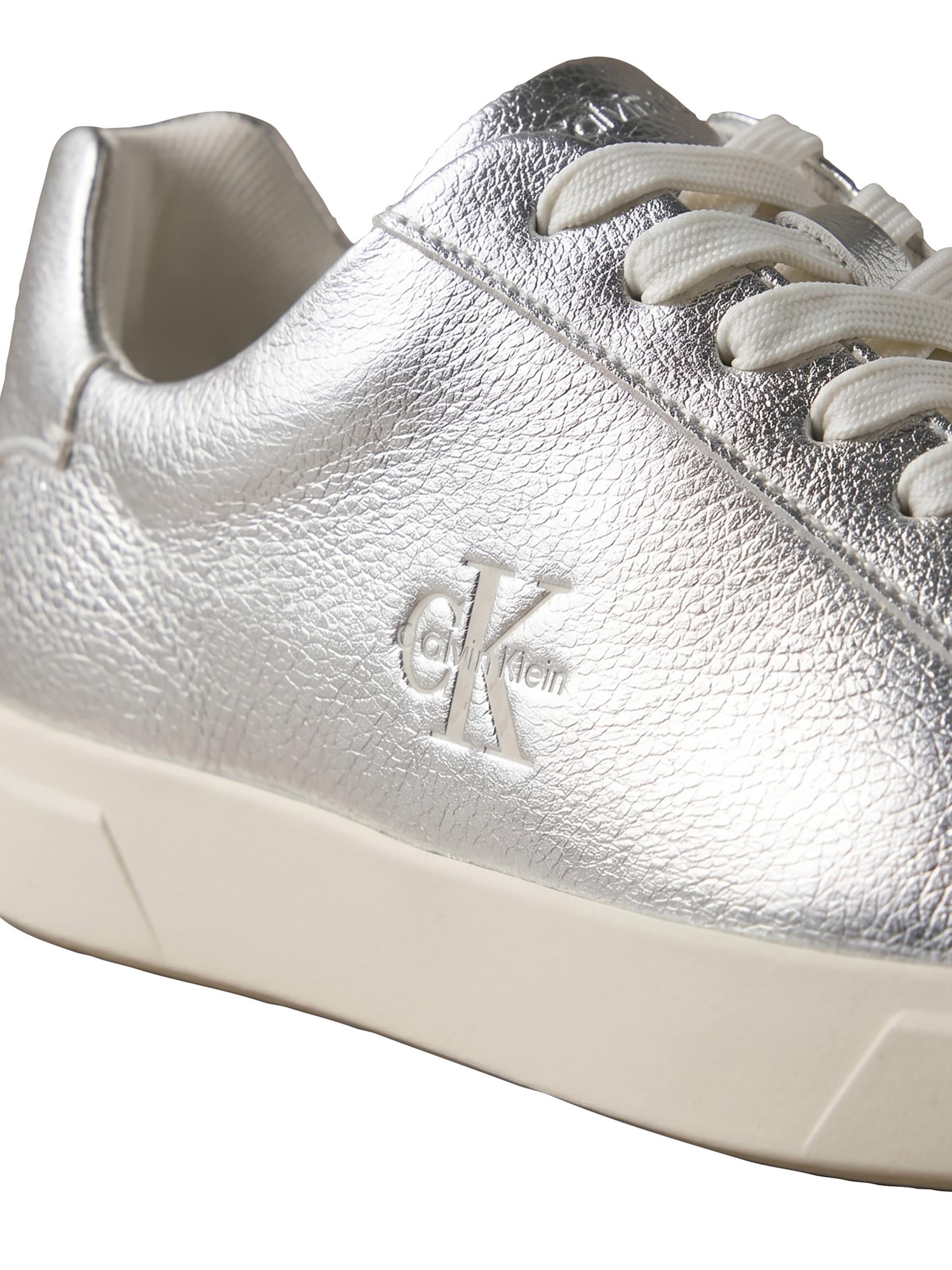 Calvin Klein Regular Platform trainers in Silver