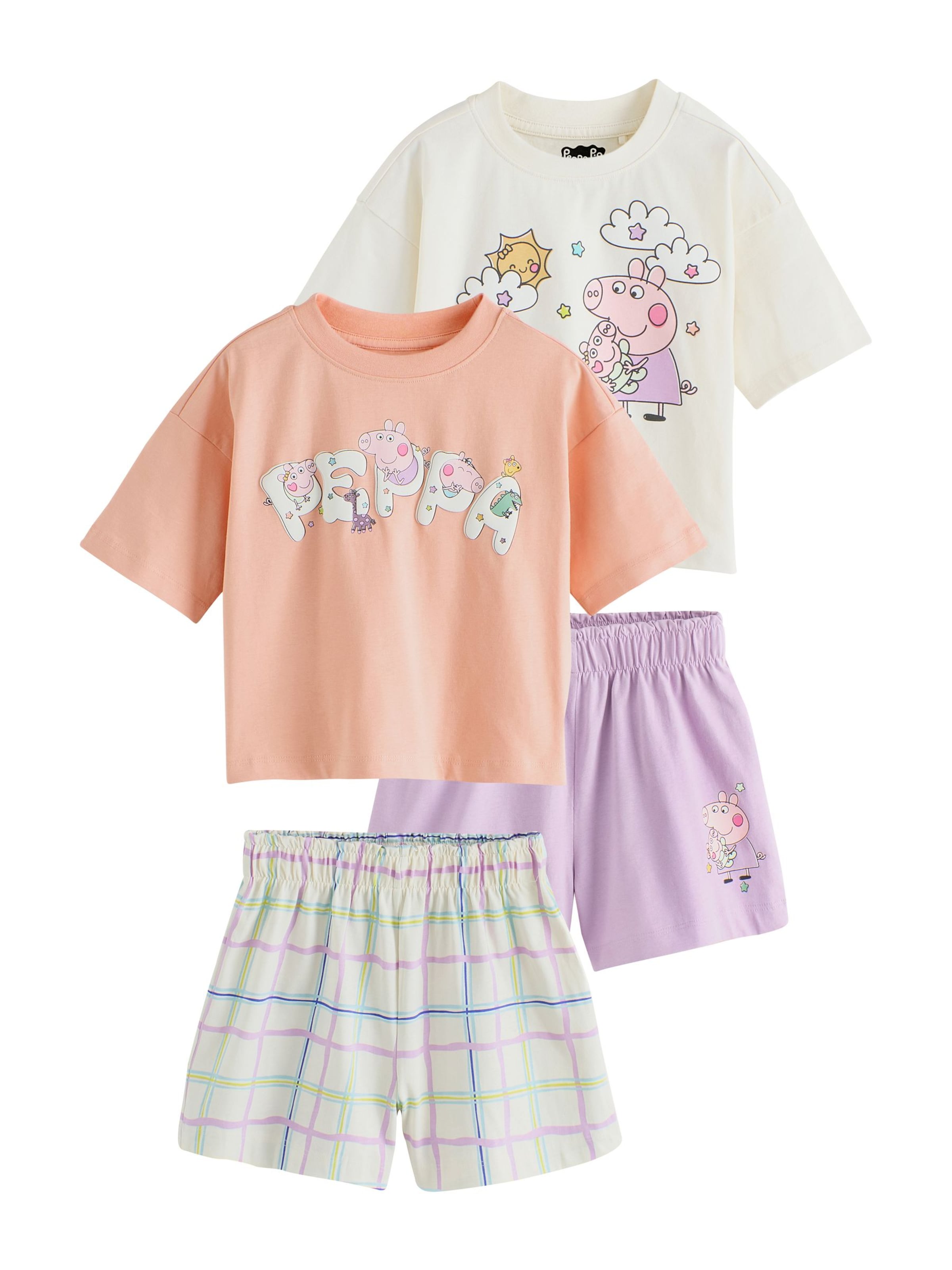 Next Pajamas 'Peppa Pig' in 98 in Light purple / Apricot / Light pink / White, Item view