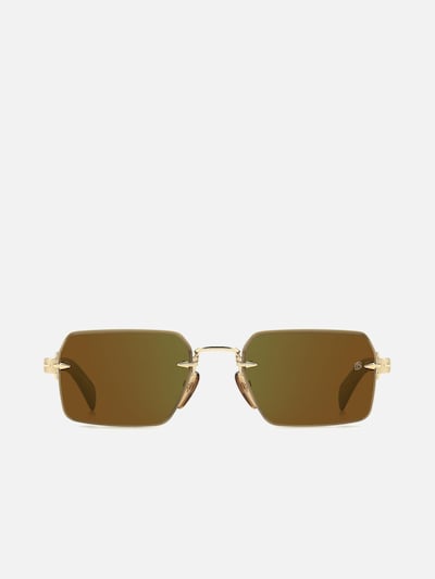 David Beckham Lunettes de soleil en 56 en or, Vue avec produit