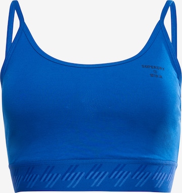 Bustier Soutien-gorge de sport Superdry en bleu : devant