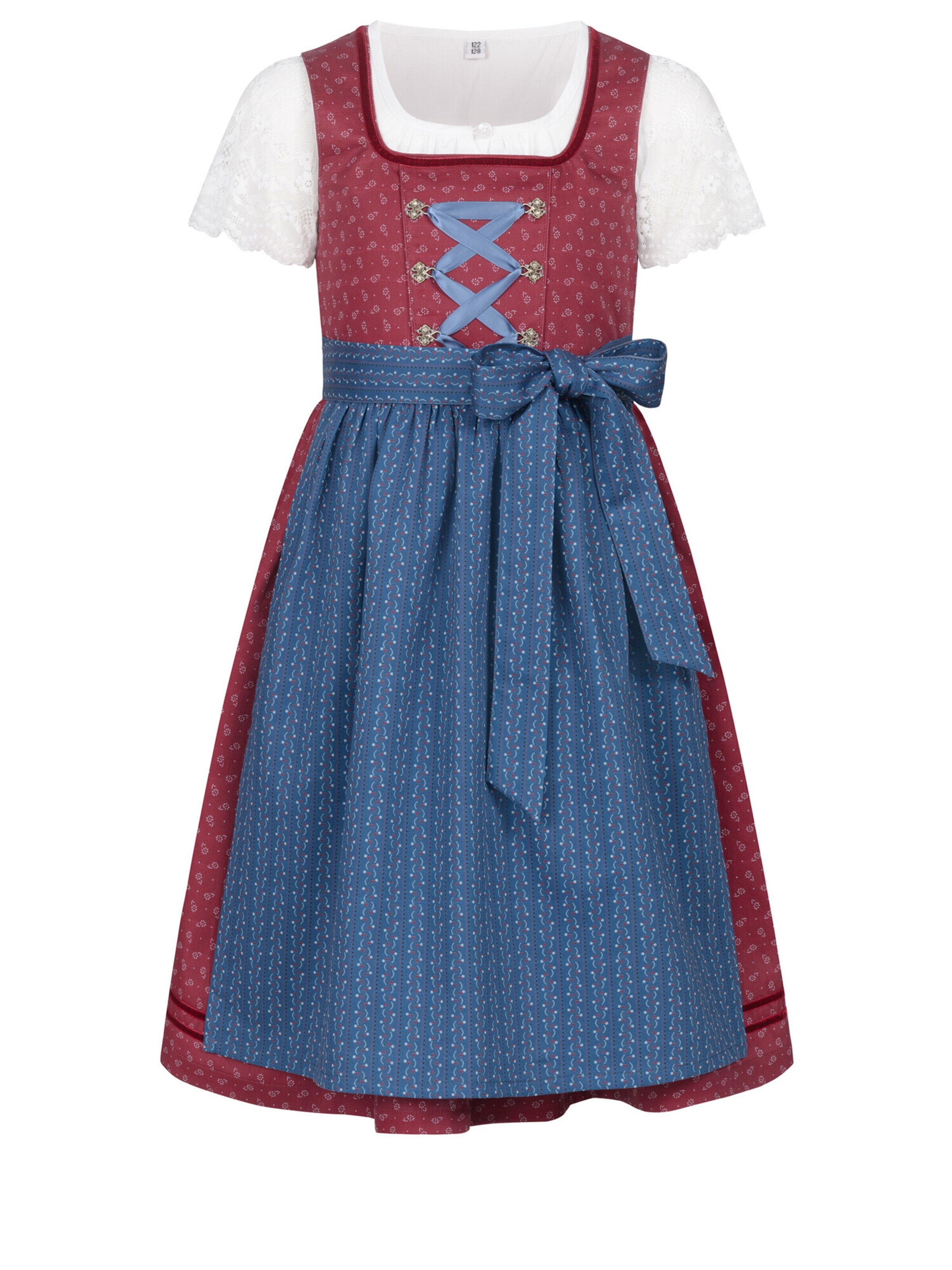 Trachtenhof Nübler Dress 'Kinderdirndl 3-teilig Gesr' in 92 in Bordeaux, Item view