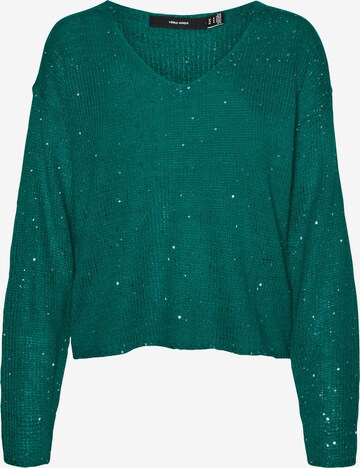 VERO MODA Пуловер 'LEILANI' в зелено: отпред
