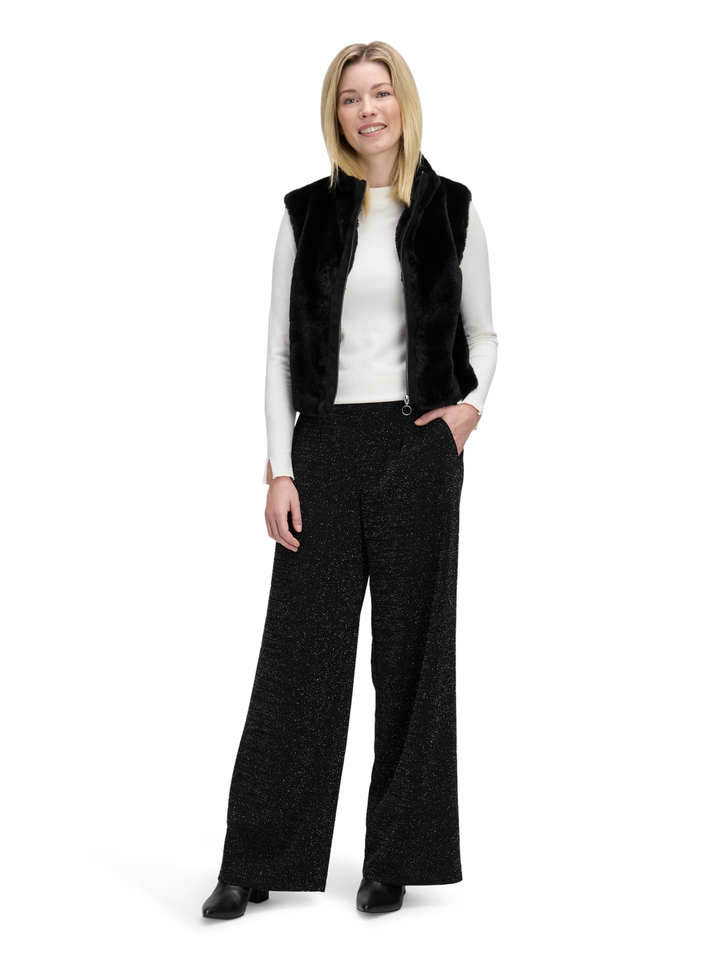 Betty Barclay Loosefit Hose 'Malerne' in Schwarz