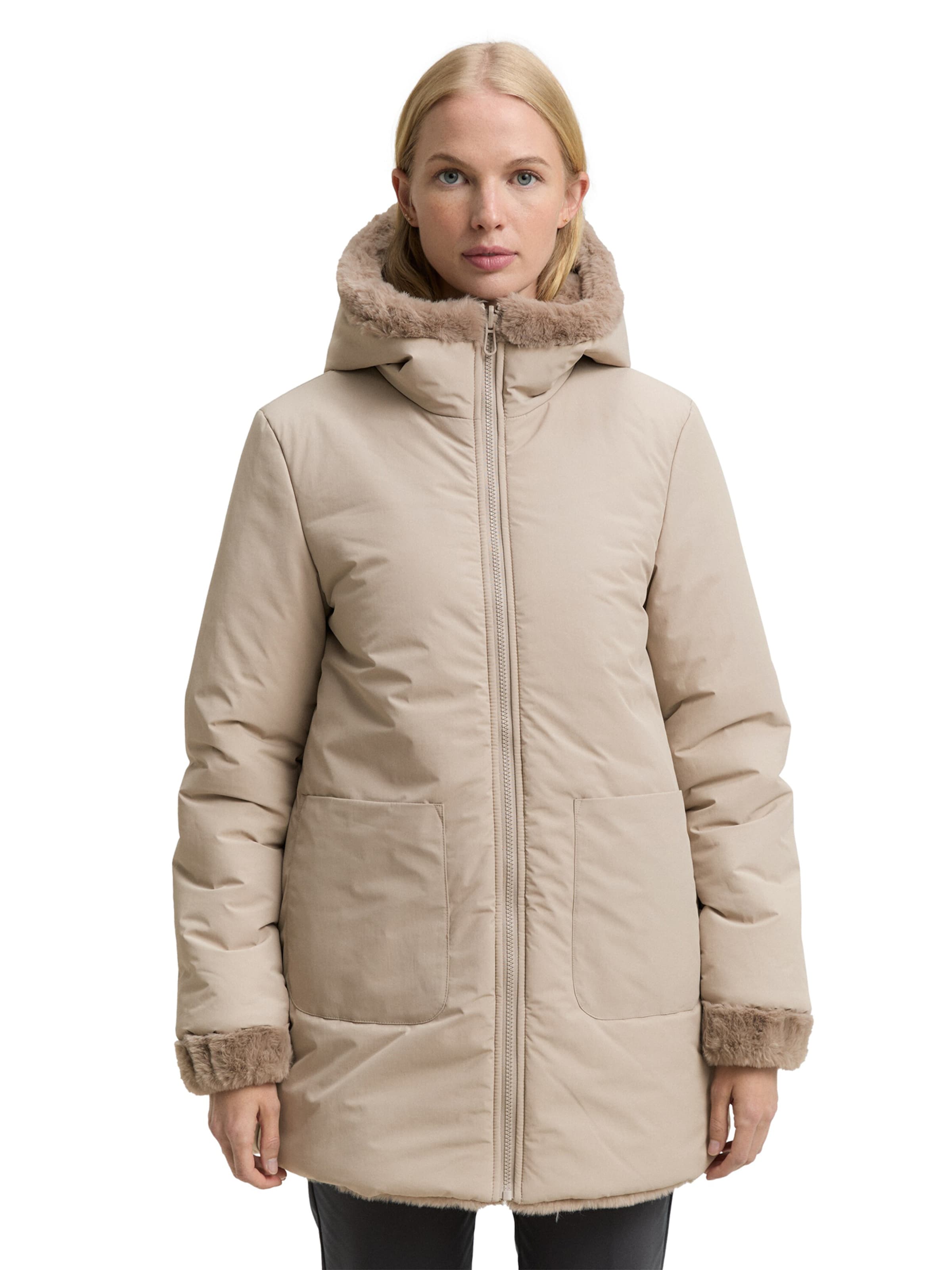 Palton de primăvară-toamnă de la TOM TAILOR pe gri: față