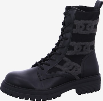 LA STRADA Schnürstiefelette in Schwarz: Vorderseite