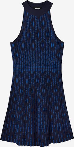 Desigual Gebreide jurk in Blauw: voorkant