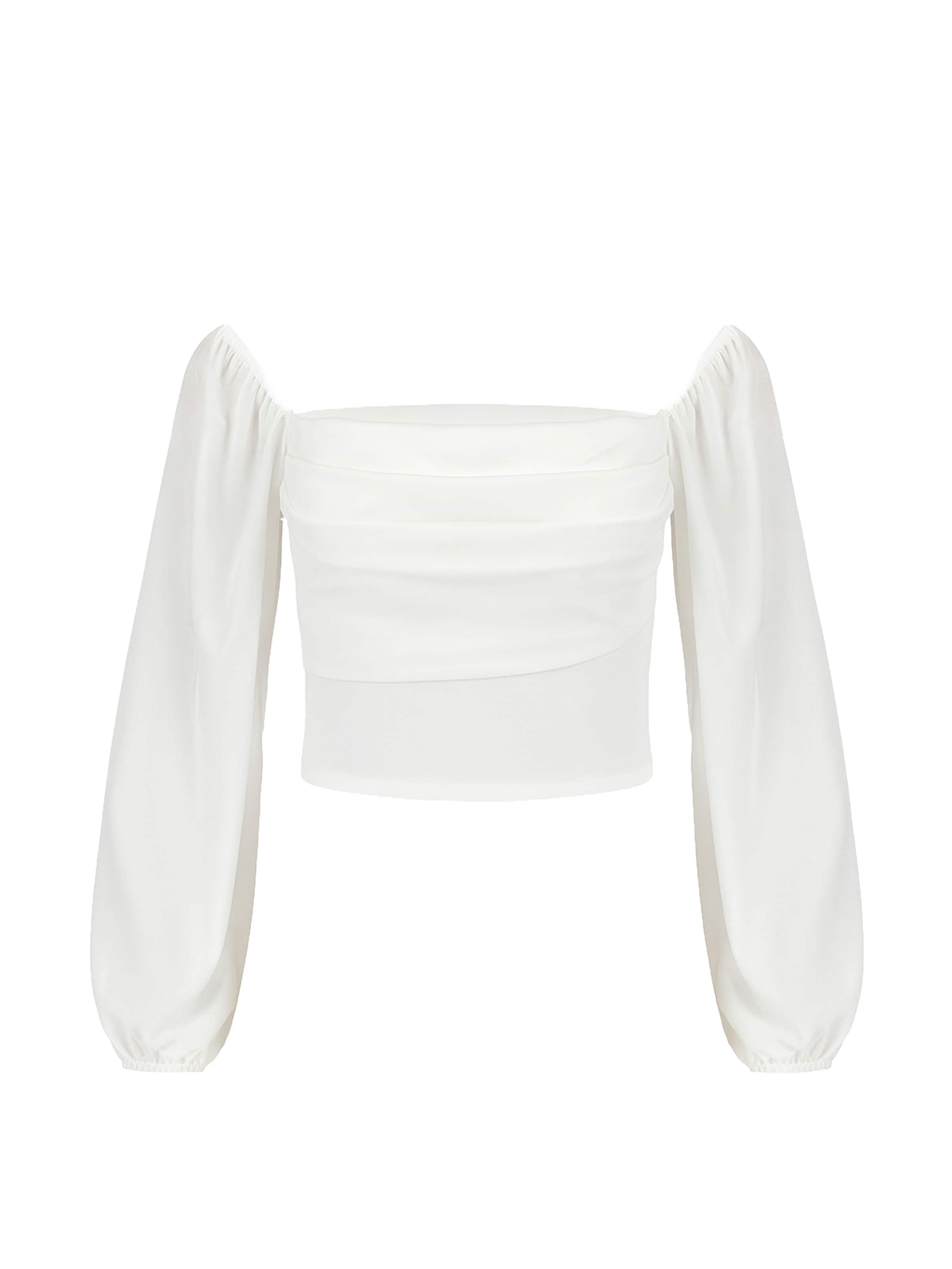 Chemisier Elara en blanc : devant