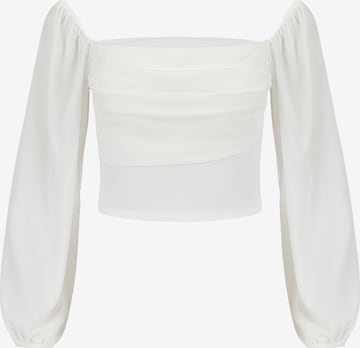 Chemisier Elara en blanc : devant