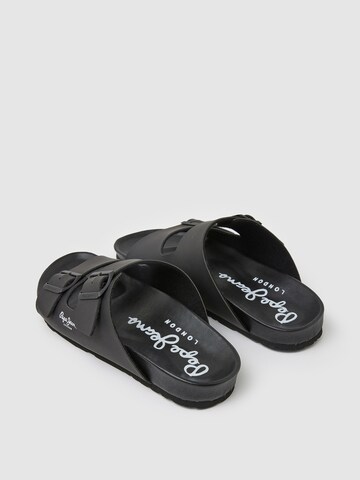 Pepe Jeans Pantolette 'ROYAL DOUBLE ' in Schwarz