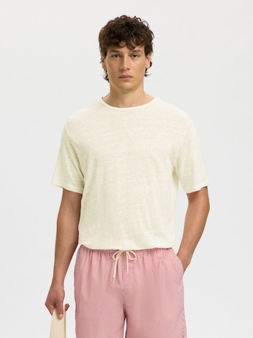 SELECTED - Camiseta 'Bet' en blanco: frente