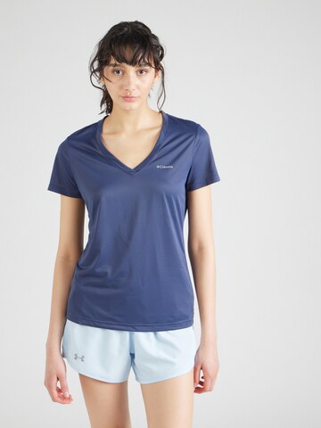 Maglia funzionale di COLUMBIA in blu: frontale