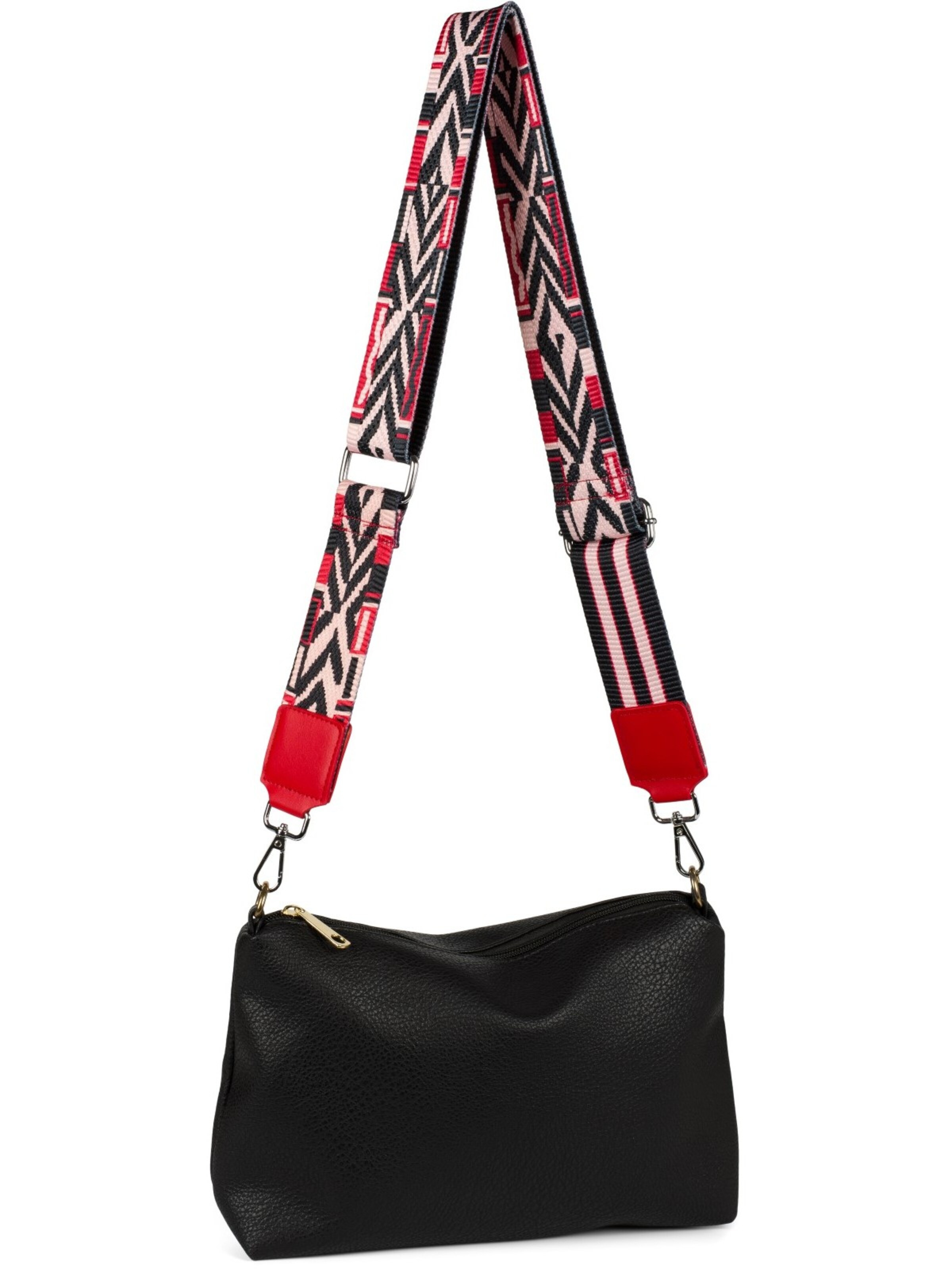 styleBREAKER Taschenzubehör 'Breiter Wechsel Taschengurt Azteken Muster'‌‌‌‌‌‌ in Schwarz