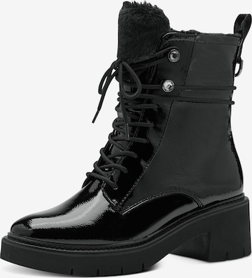 TAMARIS Lace-Up Ankle Boots in Black: front