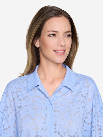 JOOP! Jeans Slaapshirt 'Allover Lace' in Blauw