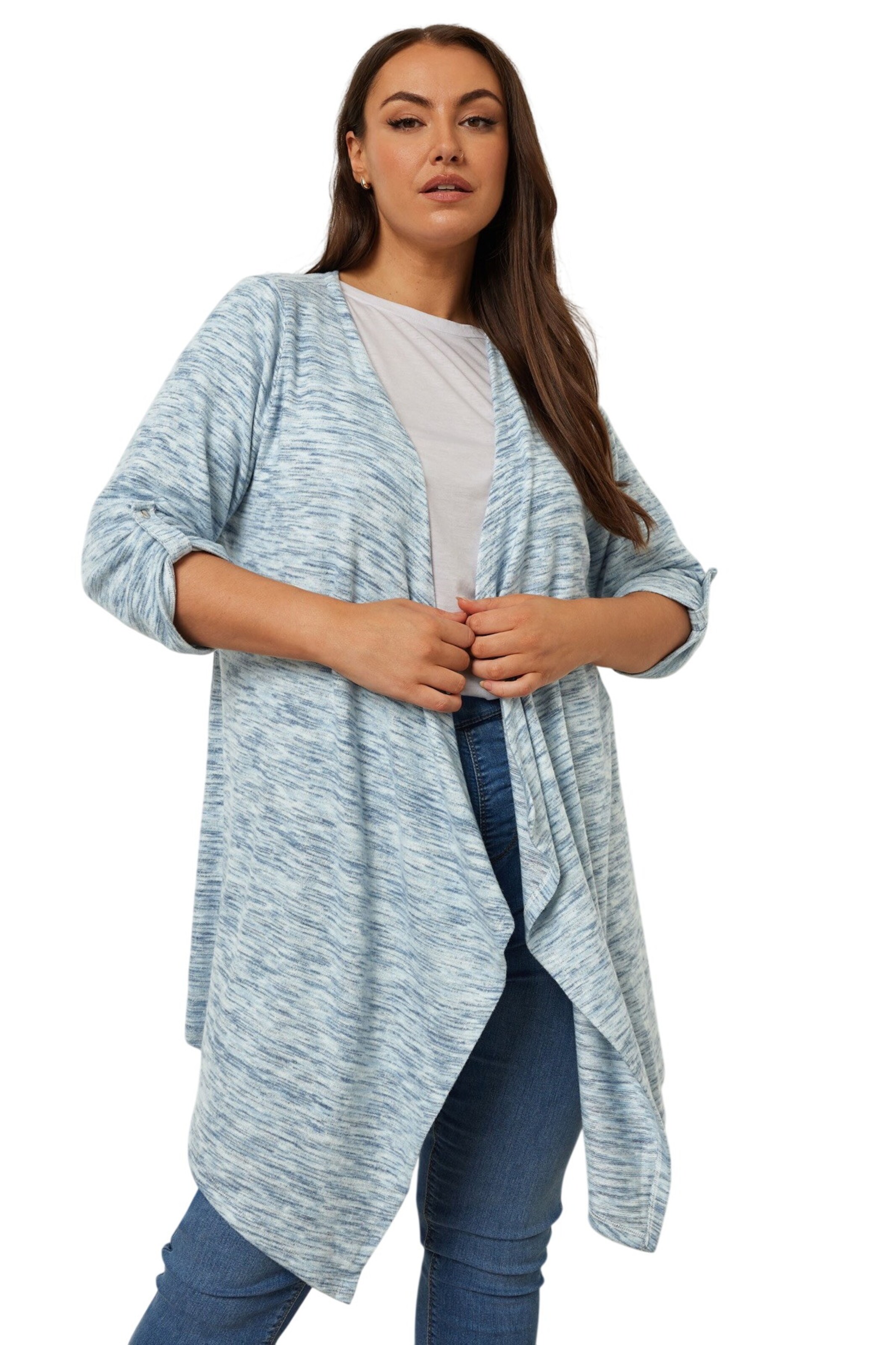 Stil Diva Gebreid vest in Blauw: voorkant