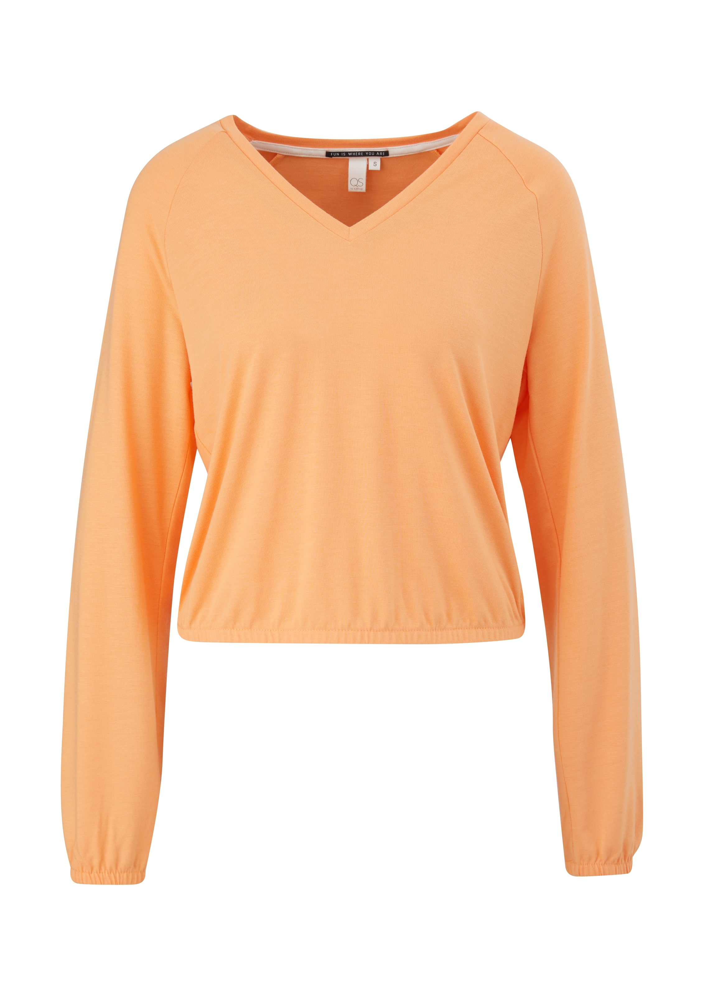 QS Shirt in Oranje: voorkant