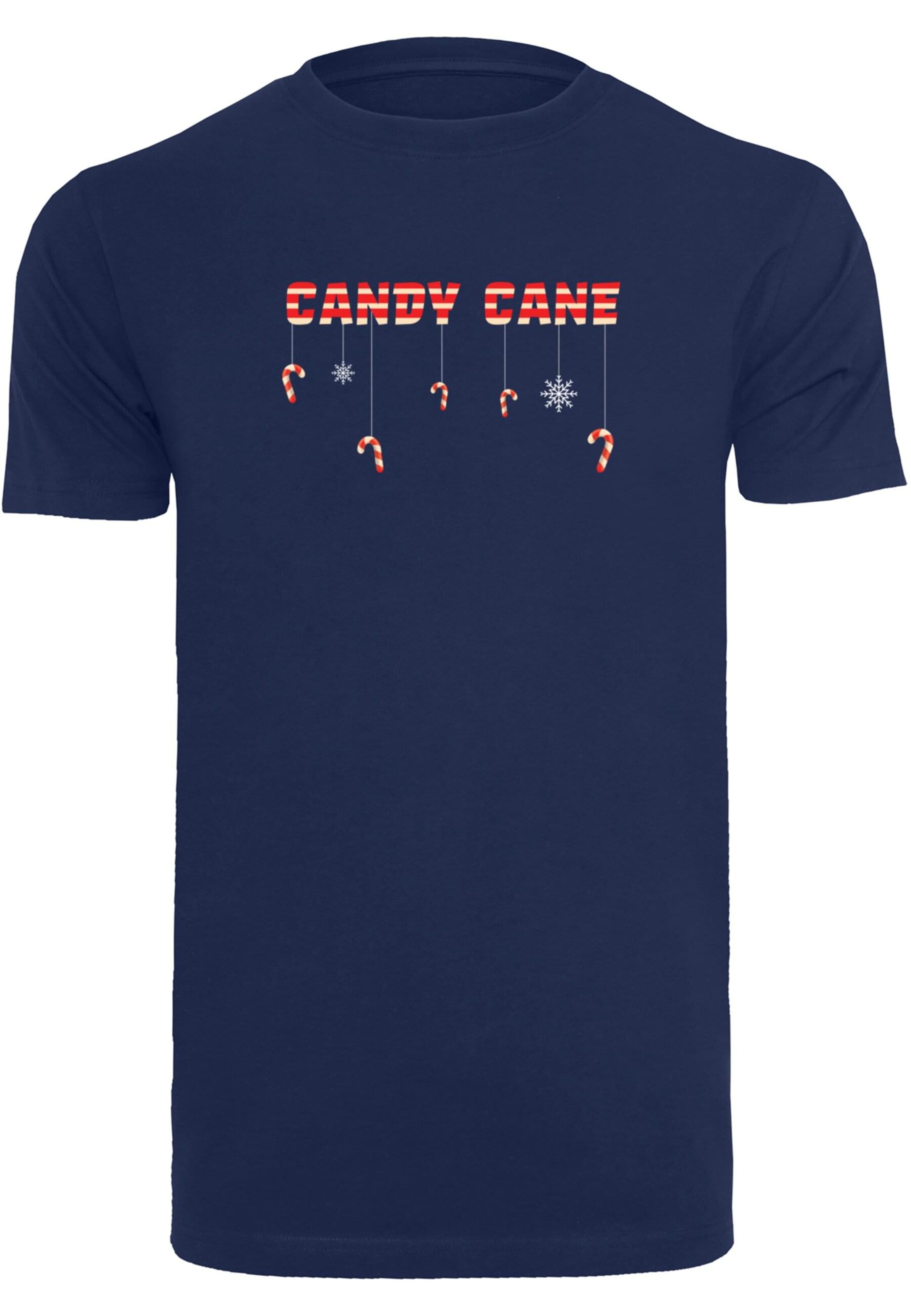 Merchcode Shirt 'Candy Cane' in Blauw: voorkant