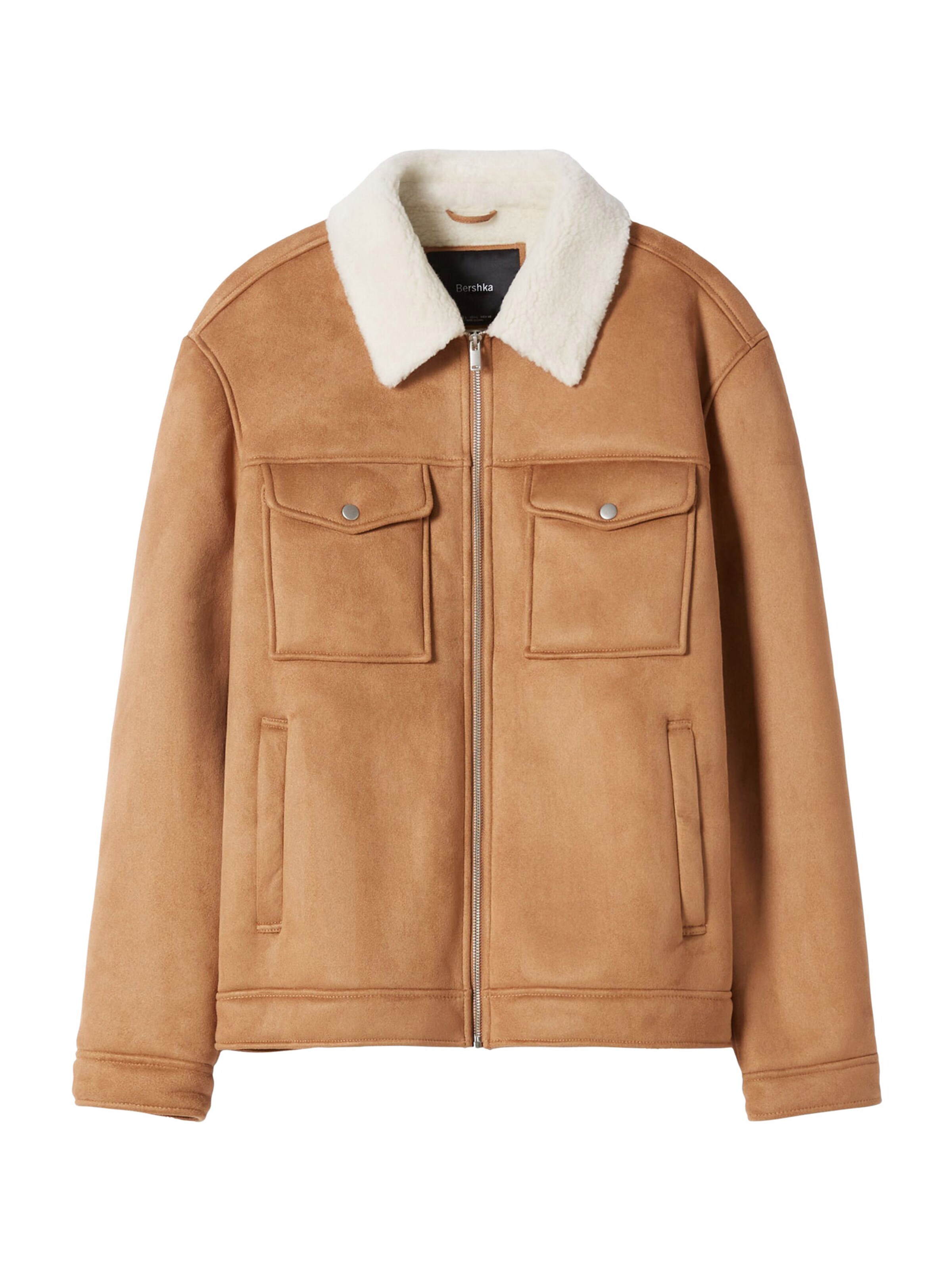 Bershka Between-season jacket in Brown: front