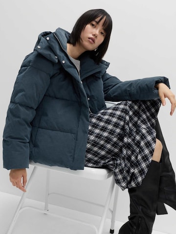 Marks & Spencer Winterjas in Blauw: voorkant
