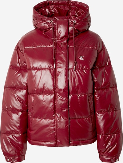 Geacă de iarnă Calvin Klein Jeans pe roşu închis / alb, Vizualizare produs